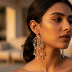 Load image into Gallery viewer, Silver Dangle Earrings for Women | Statement Jewelry
