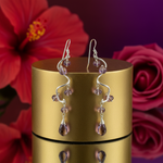 Load image into Gallery viewer, 925 Silver Amethyst Drop Earrings | Women&#39;s Dangle Jewelry
