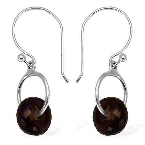 925 Silver Smoky Quartz Earrings for Women | Daily Wear Gift