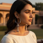 Load image into Gallery viewer, 925 Silver Amethyst Hoop Earrings for Women | Gemstone Jewelry
