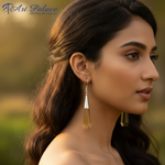 Load image into Gallery viewer, Yellow Crystal Dangle Earrings | Sterling Silver | Women&#39;s Jewelry
