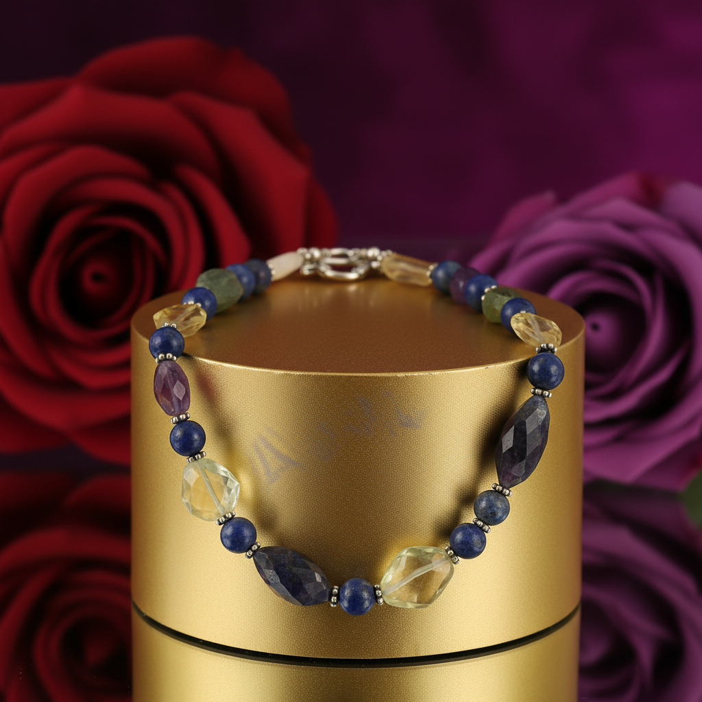 Gemstone Beaded Necklace | Semi-Precious Stone Jewelry for Women