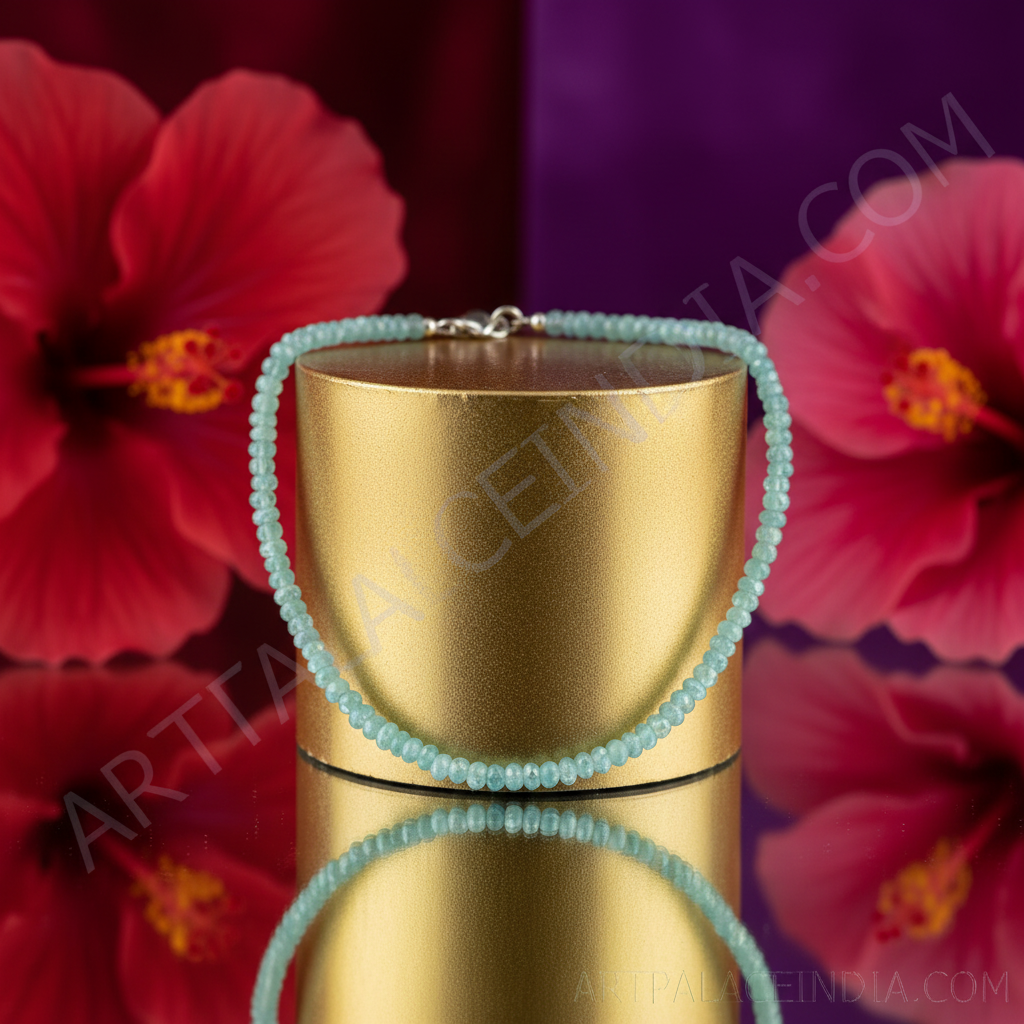 Aquamarine Bead Necklace for Women | Gemstone Jewelry