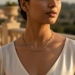 Load image into Gallery viewer, Silver Iolite Beaded Necklace for Women | Daily Wear Jewelry
