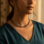 Load image into Gallery viewer, Iolite Bead Necklace | Sterling Silver | Women&#39;s Gift
