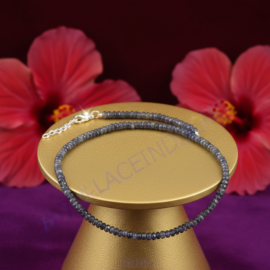 Iolite Bead Necklace | Sterling Silver | Women's Gift
