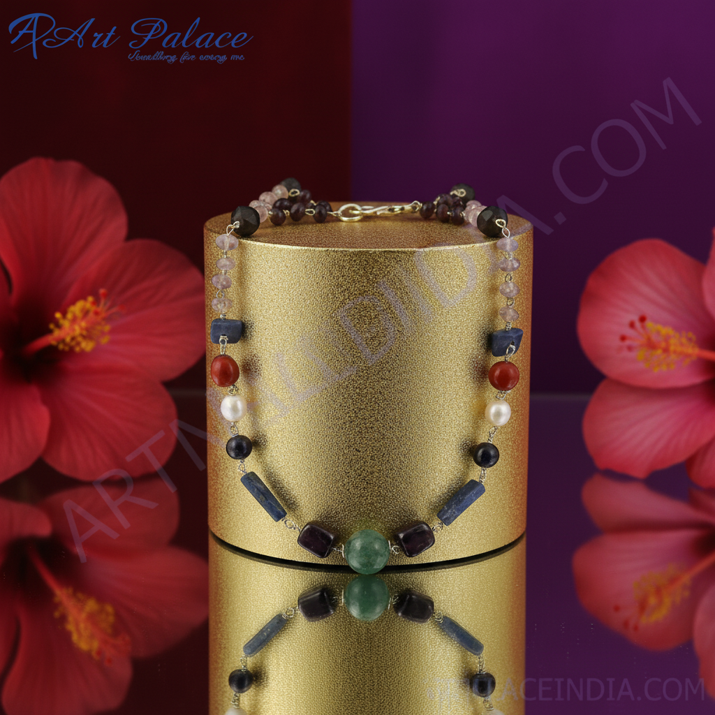 宝石串珠项链 | 彩色半宝石项链