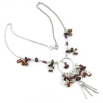 Load image into Gallery viewer, 925 Silver Garnet Necklace for Women | Statement Jewelry
