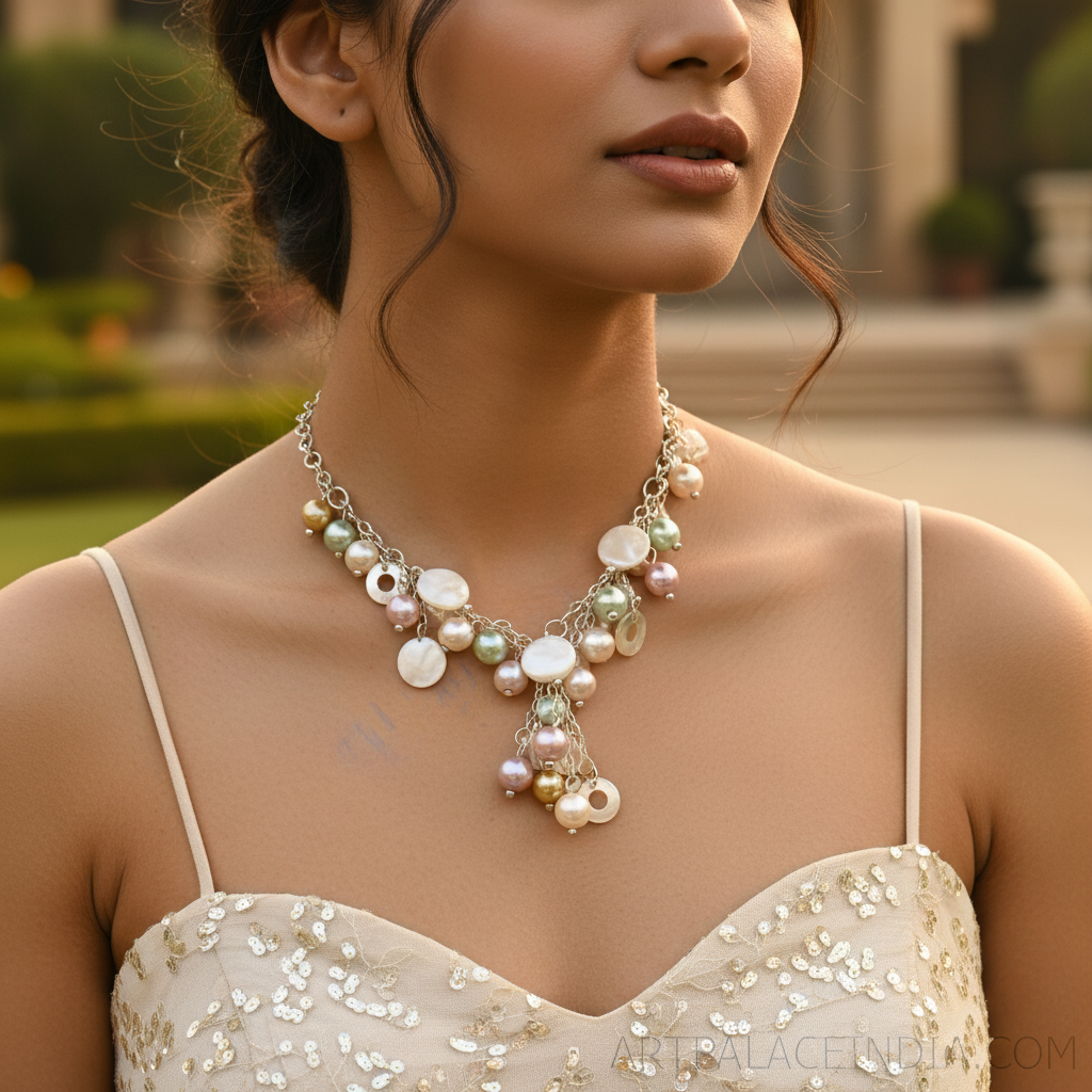 Pearl Cluster Necklace | Gold Chain | Women's Fashion Jewelry