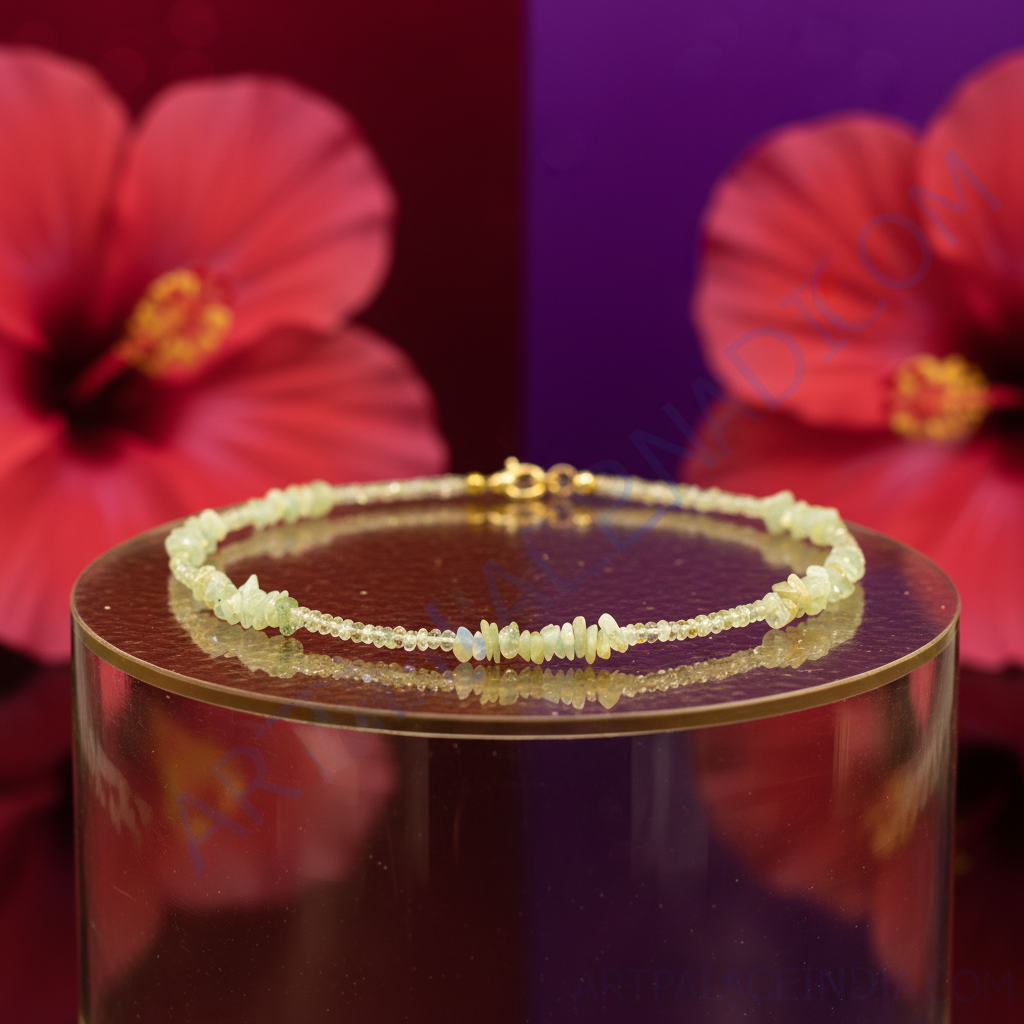 Green Peridot Chip Necklace for Women | Gemstone Jewelry