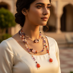 Load image into Gallery viewer, Multi-Gemstone Beaded Necklace for Women | Colorful Statement
