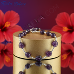 Load image into Gallery viewer, Amethyst Bead Necklace | 925 Silver Chain Necklace for Women
