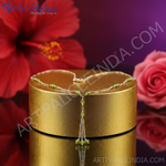 Load image into Gallery viewer, Silver Peridot Beaded Y-Necklace for Women | Daily Wear
