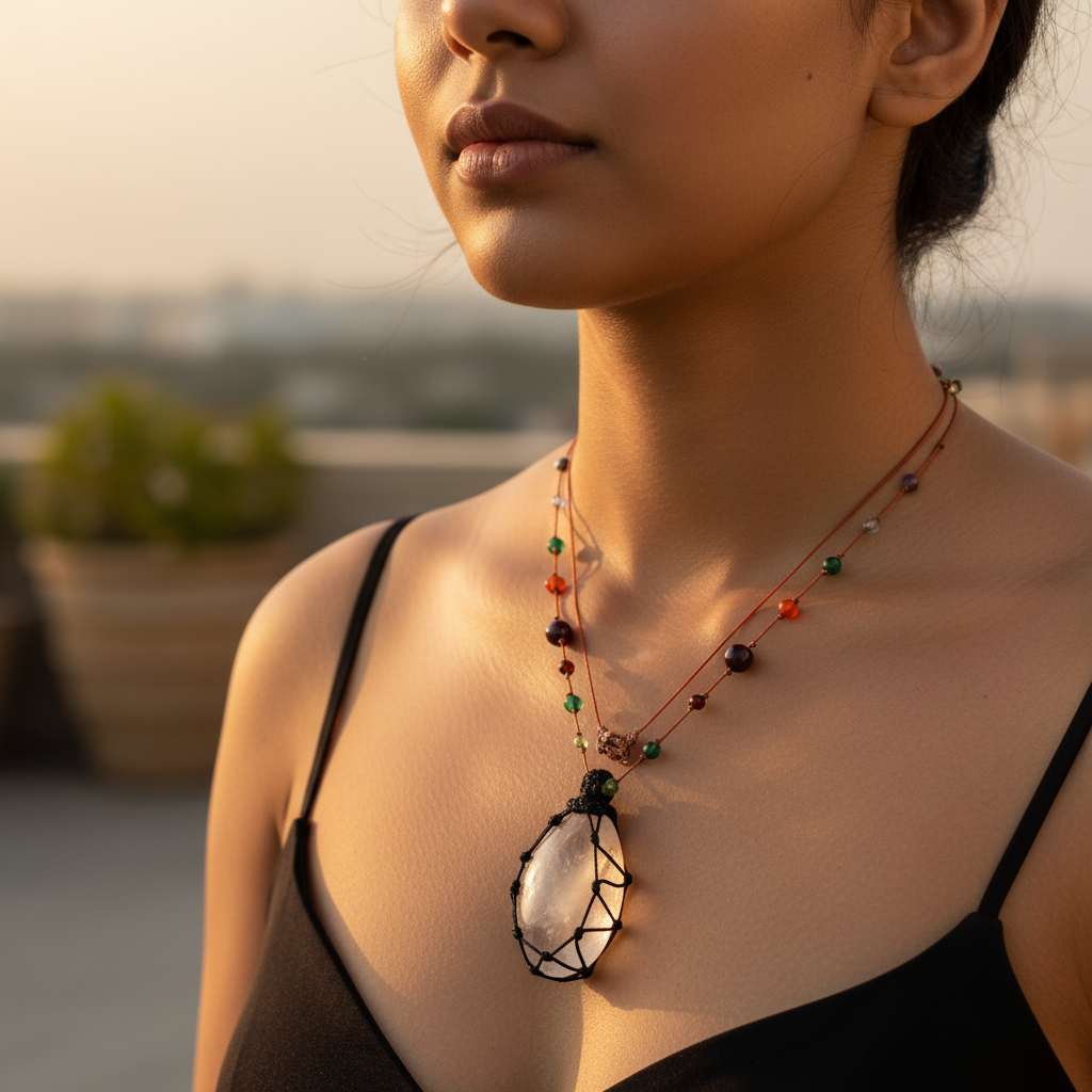 Gemstone Pendant Necklace for Women | Unique Boho Jewelry