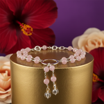 Load image into Gallery viewer, Rose Quartz Bead Necklace for Women | Silver Fashion Jewelry
