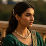 Load image into Gallery viewer, Green Agate &amp; Pearl Bead Necklace | Women&#39;s Beaded Jewelry
