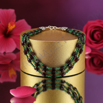 Load image into Gallery viewer, Garnet &amp; Green Bead Necklace for Women | Statement Jewelry
