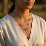 Load image into Gallery viewer, 925 Silver Labradorite Y Necklace for Women | Gemstone Jewelry
