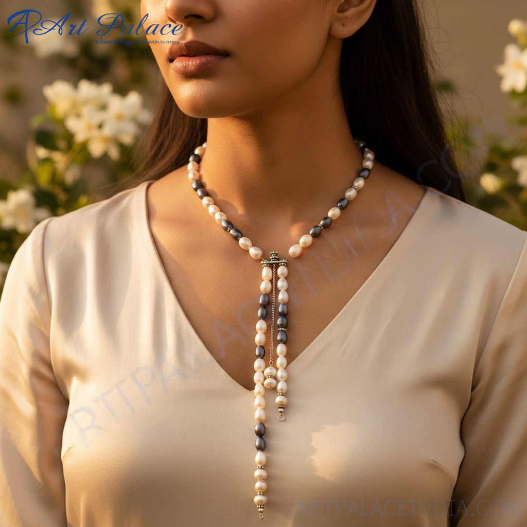 Pearl Lariat Necklace | Freshwater Pearl Y-Necklace for Women