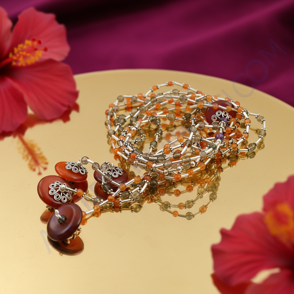 Gemstone beaded necklace | artisan jewelry for women | gift