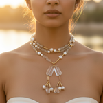 Load image into Gallery viewer, Pearl &amp; Crystal Necklace | Women&#39;s Fashion Jewelry | Gift
