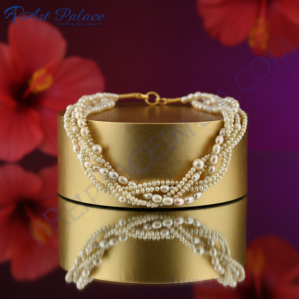 Multi strand pearl necklace | women's fashion jewelry gift