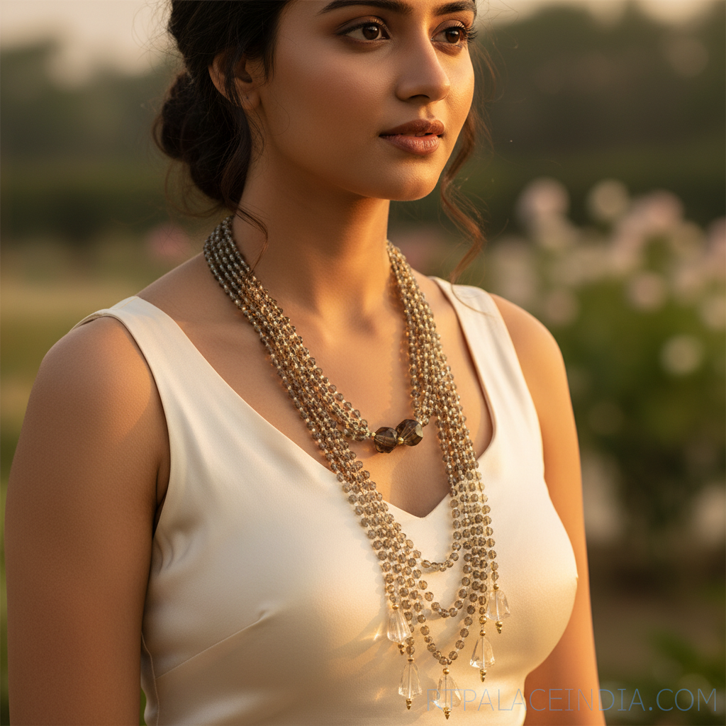 Smoky Quartz Bead Necklace | Women's Semi-Precious Stone Jewelry