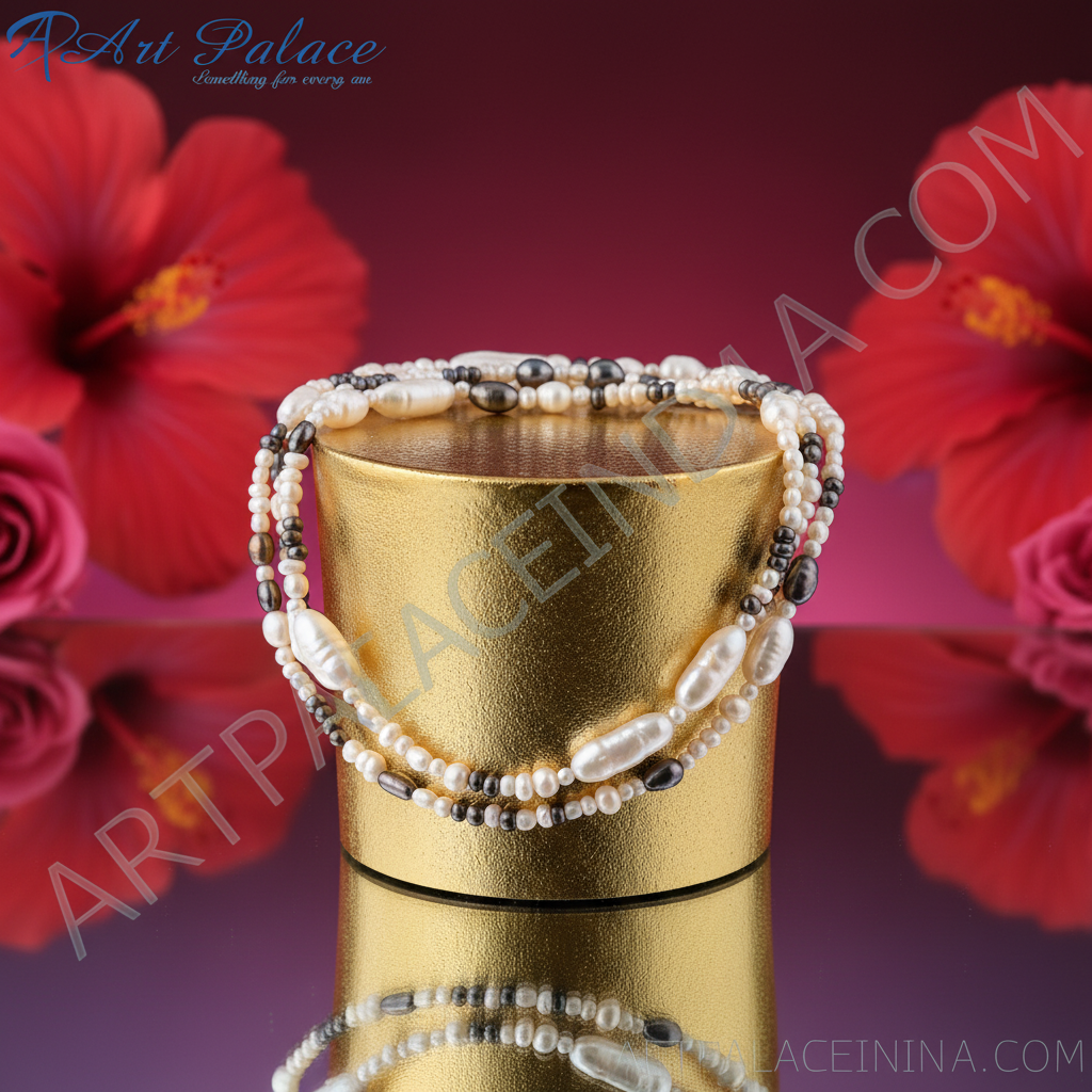 Multi color pearl bead necklace | freshwater pearl jewelry