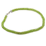 Load image into Gallery viewer, Green Peridot Bead Anklet | 925 Sterling Silver | For Women
