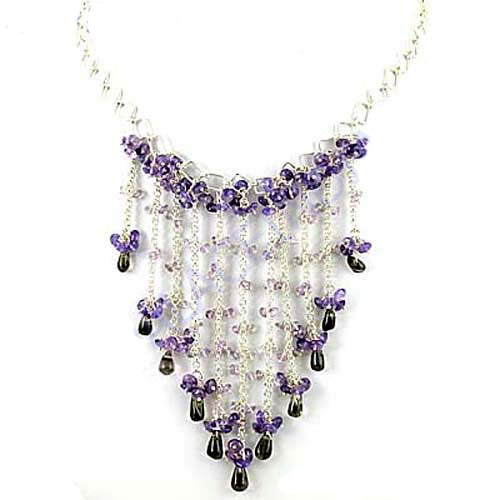 Amethyst Waterfall Necklace | Sterling Silver | Women's Jewelry