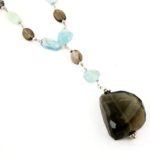 Smoky Quartz & Gemstone Necklace | Sterling Silver | Women's Gift