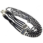 Load image into Gallery viewer, Black Bead Multi-Strand Necklace for Women | Statement Jewelry
