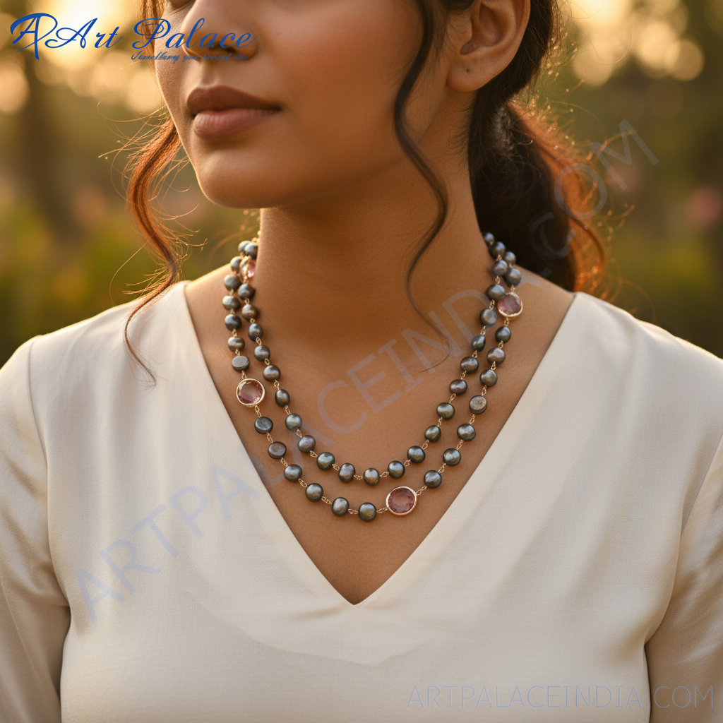 Multi-Color Pearl Necklace for Women | Fashion Jewelry