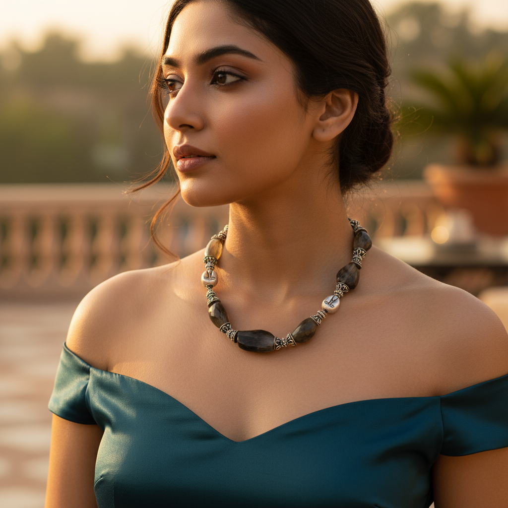 Horn Bead Necklace for Women | Unique Fashion Jewelry