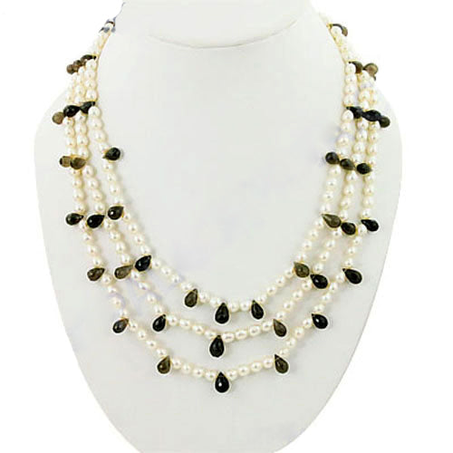 Pearl & Gemstone Beaded Necklace | Statement Jewelry for Women