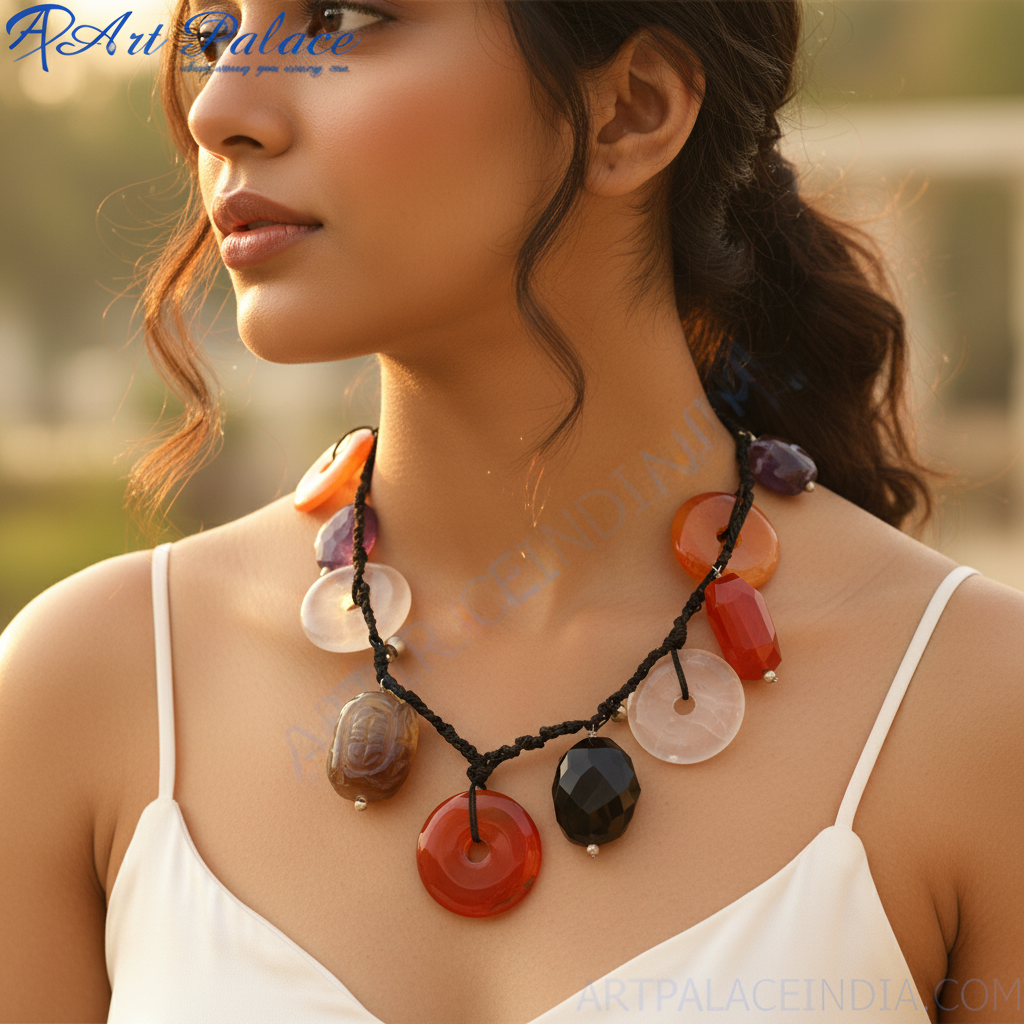 宝石串珠项链 | 彩色半宝石首饰