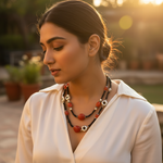 Load image into Gallery viewer, Beaded Red Coral Necklace for Women | Fashion Jewelry Gift
