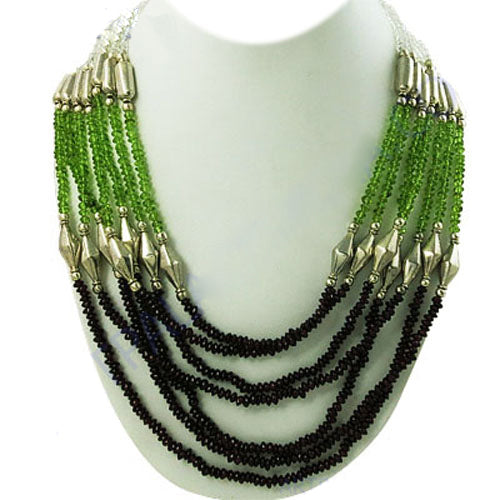 Green & Black Beaded Necklace for Women | Fashion Jewelry