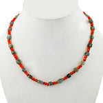 Load image into Gallery viewer, Labradorite &amp; Carnelian Bead Necklace for Women | Gemstone Jewelry
