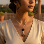 Load image into Gallery viewer, 925 Silver Onyx &amp; Gemstone Tassel Necklace | Women&#39;s Fashion Jewelry
