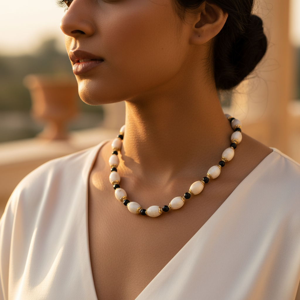 Beaded pearl necklace for women | fashion jewelry gift