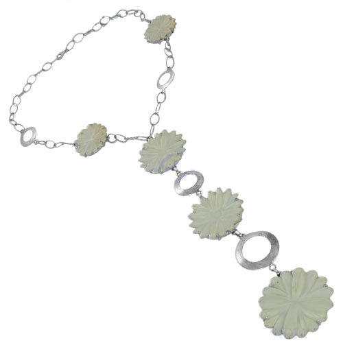 Silver Flower Necklace for Women | Fashion Jewelry Gift
