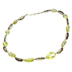 Load image into Gallery viewer, Gemstone Beaded Necklace | Yellow &amp; Brown Stones | For Women
