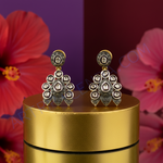Load image into Gallery viewer, Gold Diamond Cluster Earrings for Women | Floral Design Jewelry
