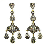 Load image into Gallery viewer, Art Deco Drop Earrings | Silver &amp; Diamond for Women

