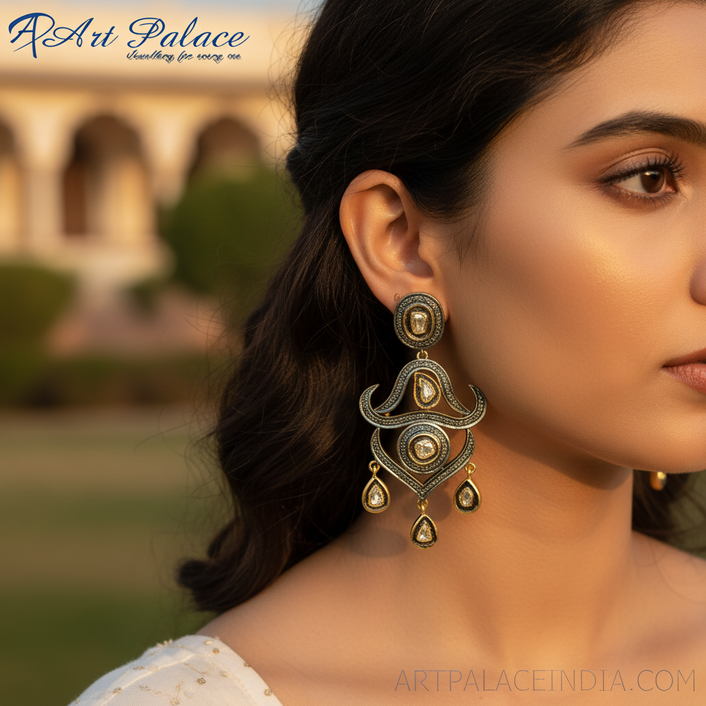 Gold & Diamond Dangle Earrings for Women | Statement Jewelry
