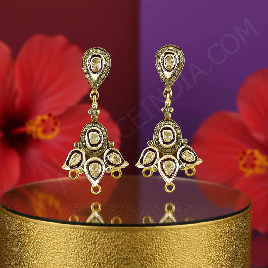 Gold Teardrop Chandelier Earrings | Diamond Jewelry for Women