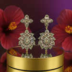 Load image into Gallery viewer, Floral Diamond Drop Earrings for Women | Art Palace Jewelry
