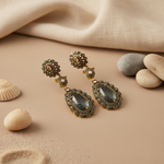 Load image into Gallery viewer, Antique Style Gemstone Drop Earrings for Women | Statement Jewelry
