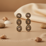 Load image into Gallery viewer, gold plating Polki Diamond Drop Earrings | Luxury Jewelry for Women
